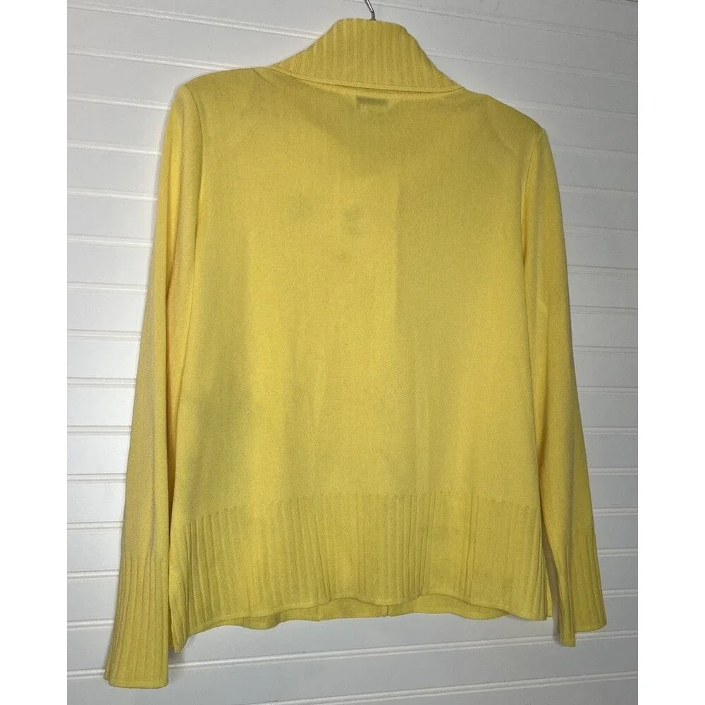Exclusively Misook- Match Cardigan Sweater Set Santana Knit Yellow Medium - Picture 10 of 16